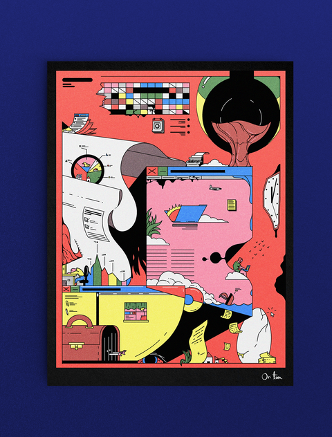 Workaholism Poster by Ori Toor